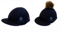 Abbotsholme School Navy Lycra Hat Silk with Optional Pompom