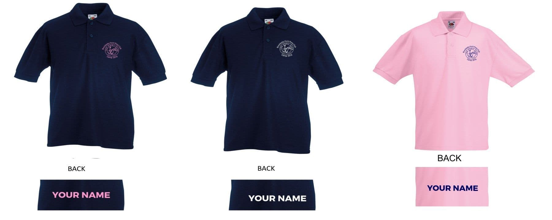 ADULT Brocklesby Hunt Pony Club Navy Polo Shirt