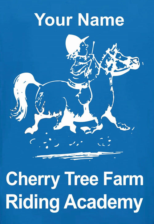 ADULT Cherry Tree Farm Riding Academy Royal Polo Shirt BA301