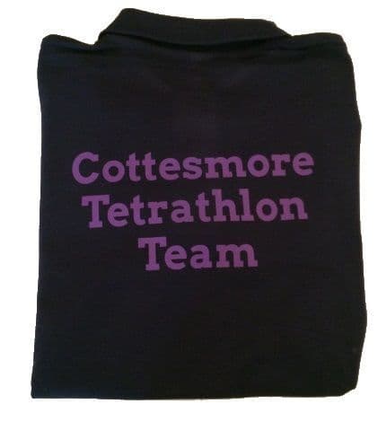 ADULT Cottesmore Tetrathlon Navy Polo Shirt