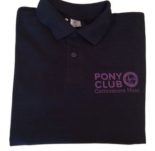 ADULT Cottesmore Tetrathlon Navy Polo Shirt