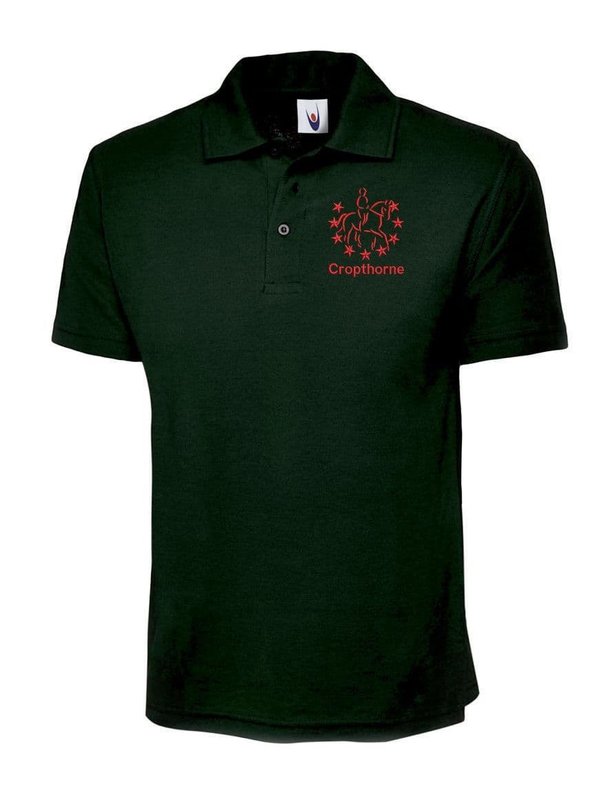 ADULT Cropthorne & Evesham Vale Bottle Green Polo Shirt UC101