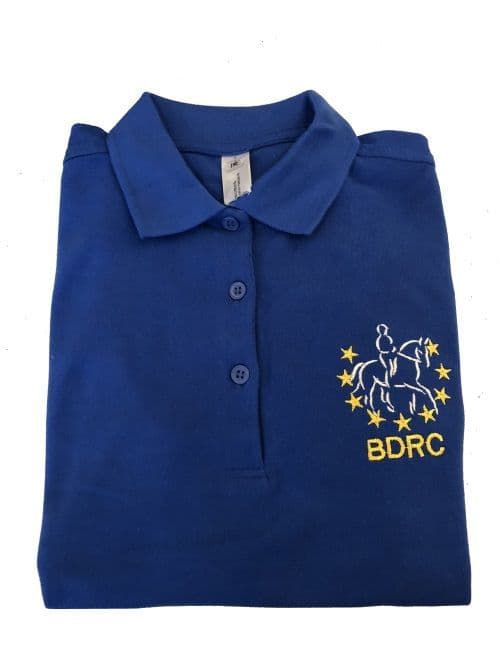 ADULT Ladies Billericay & District Riding Club Royal Polo shirt BA390