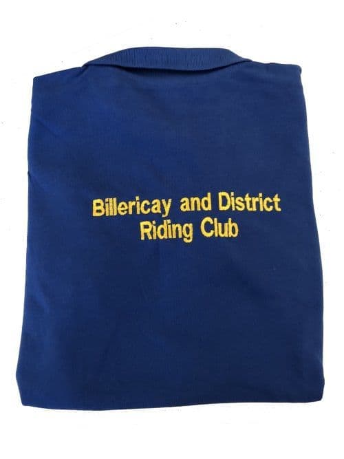 ADULT Ladies Billericay & District Riding Club Royal Polo shirt BA390