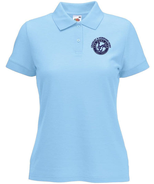 ADULT Ladies Fit Crawley & Horsham Hunt Sky Polo Shirt SS212