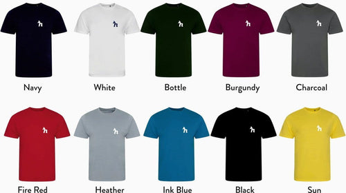 Adult Men's Organic Tee Shirt Here4Horses