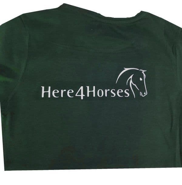 Adult Men's Organic Tee Shirt Here4Horses