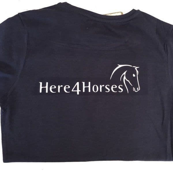Adult Men's Organic Tee Shirt Here4Horses