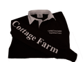 ADULT navy Cottage Farm Long Sleeved Rugby Shirt