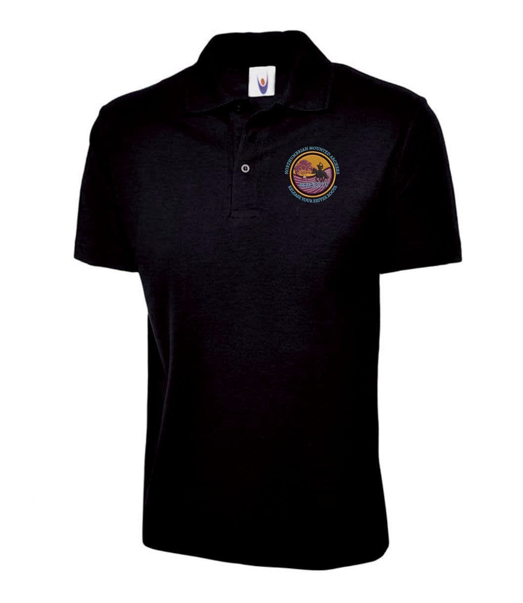 ADULT Northumbrian Mounted Archers Black Polo Shirt UC101