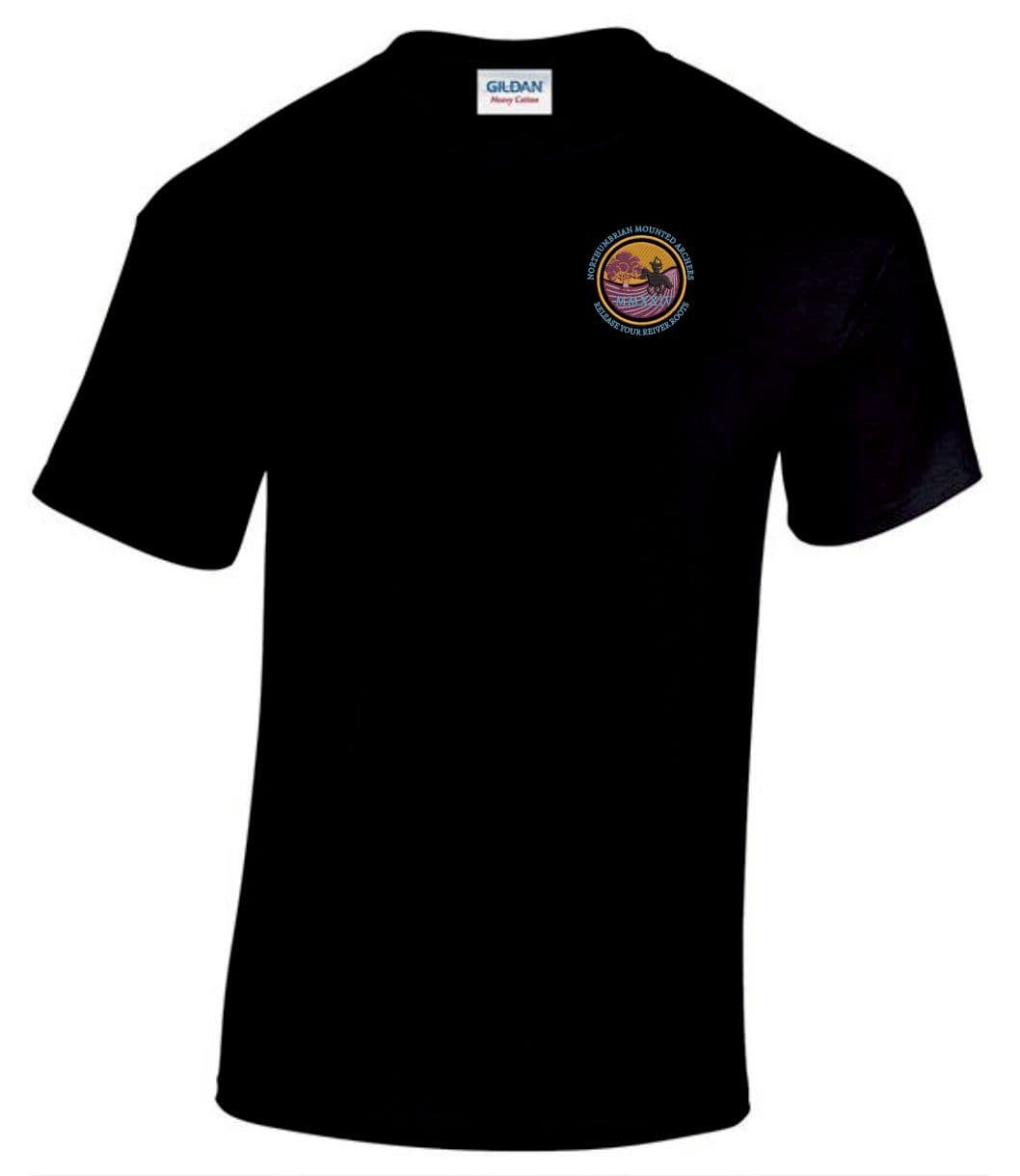 ADULT Northumbrian Mounted Archers Black T Shirt. GD005