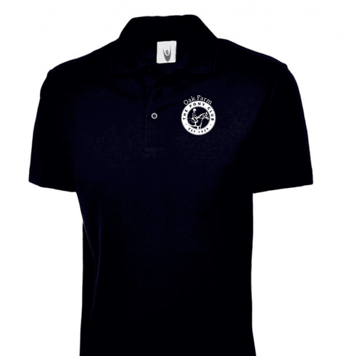 ADULT Oak Farm PC COACHES Navy Polo Shirt UC101