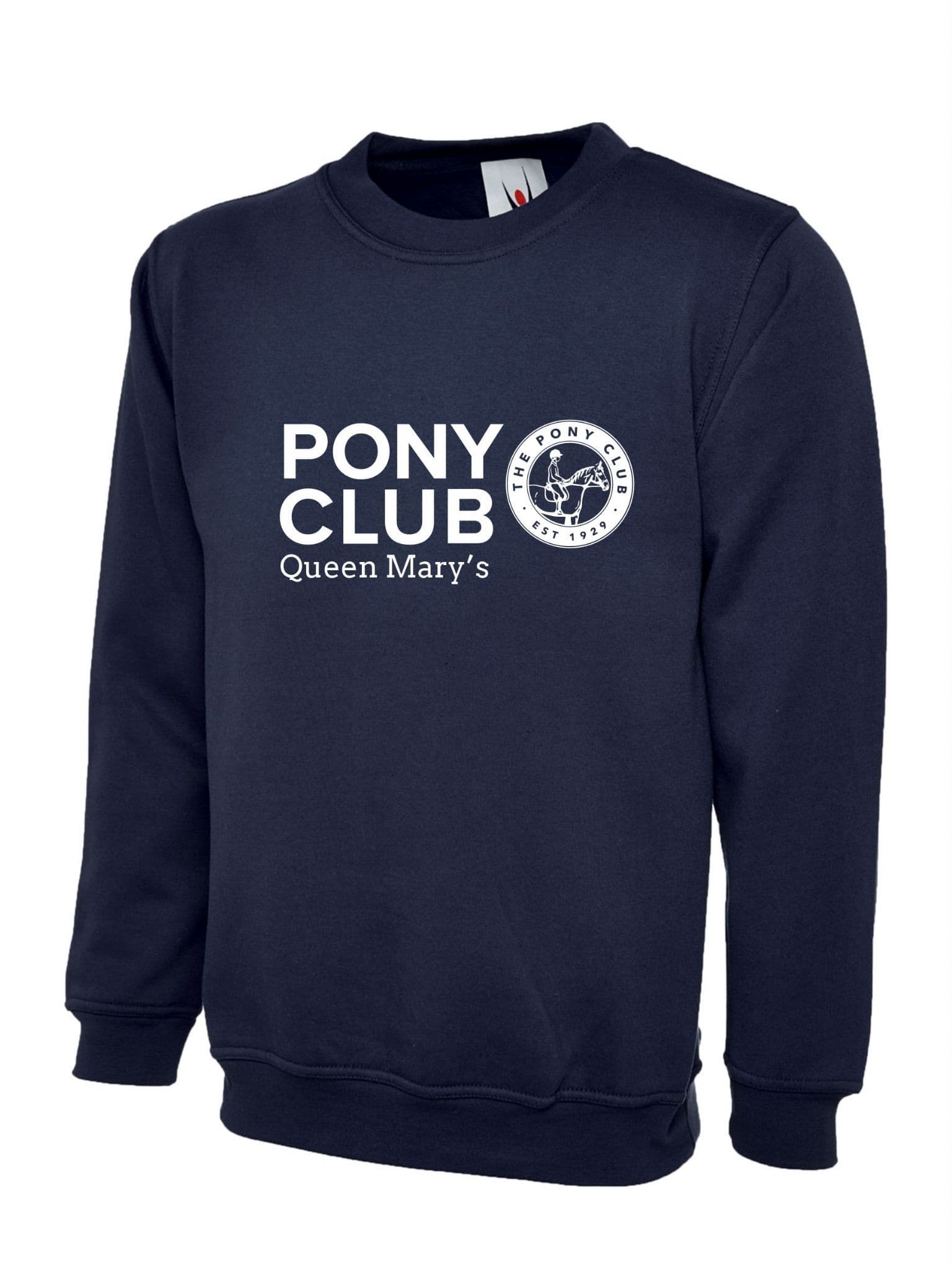 Adult Queen Mary's PONY CLUB Navy Sweatshirt UX3
