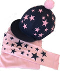 Adult's Baby Pink/Navy Base Layer Hat Silk
