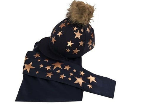 Adult's Brecon & Talybont PC Navy/Rose Gold Base Layer & Hat Silk