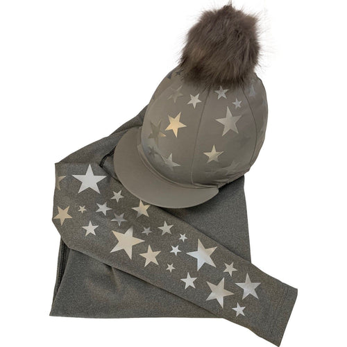 Adult's Grey and Silver Rhino Base Layer & Hat Silk