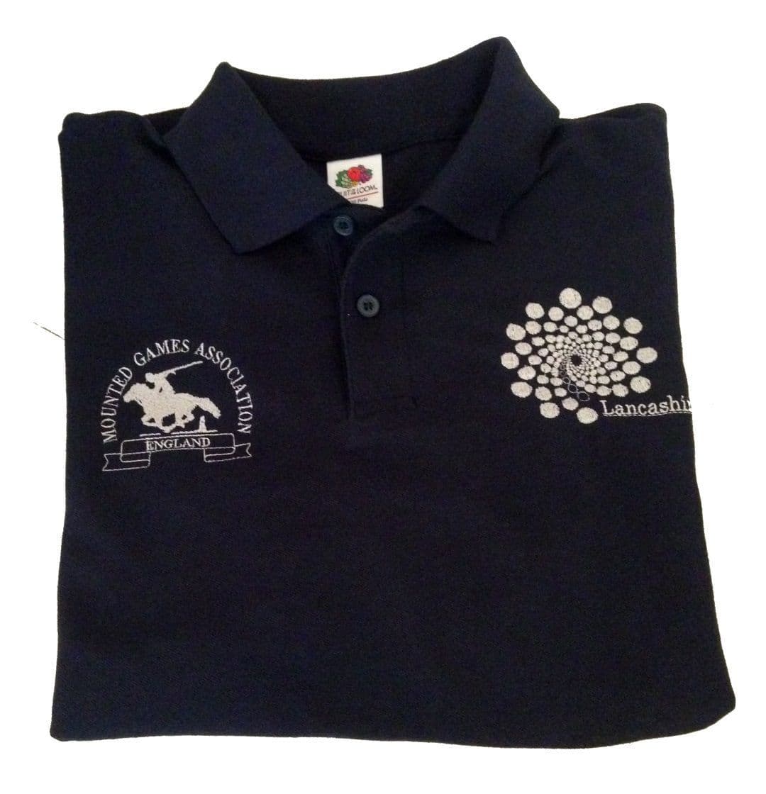 Adult's Lancashire MGA Navy Polo Shirt
