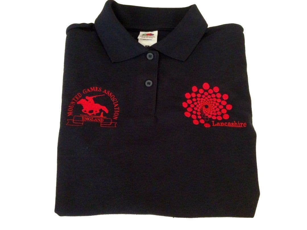 Adult's Lancashire MGA Navy Polo Shirt