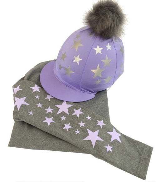 Adult's Lilac and Silver Grey Rhino Base Layer & Hat Silk