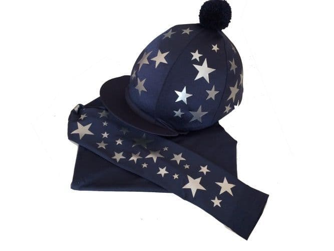 Adult's Navy/Silver Base Layer & Hat Silk