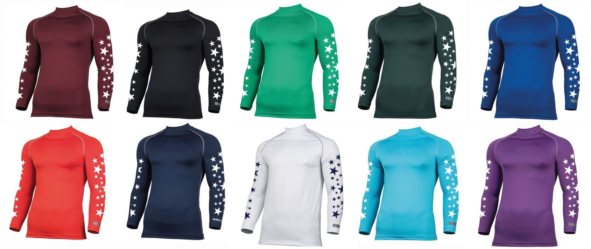 Adult's Printed LONG SLEEVE Rhino Base Layers