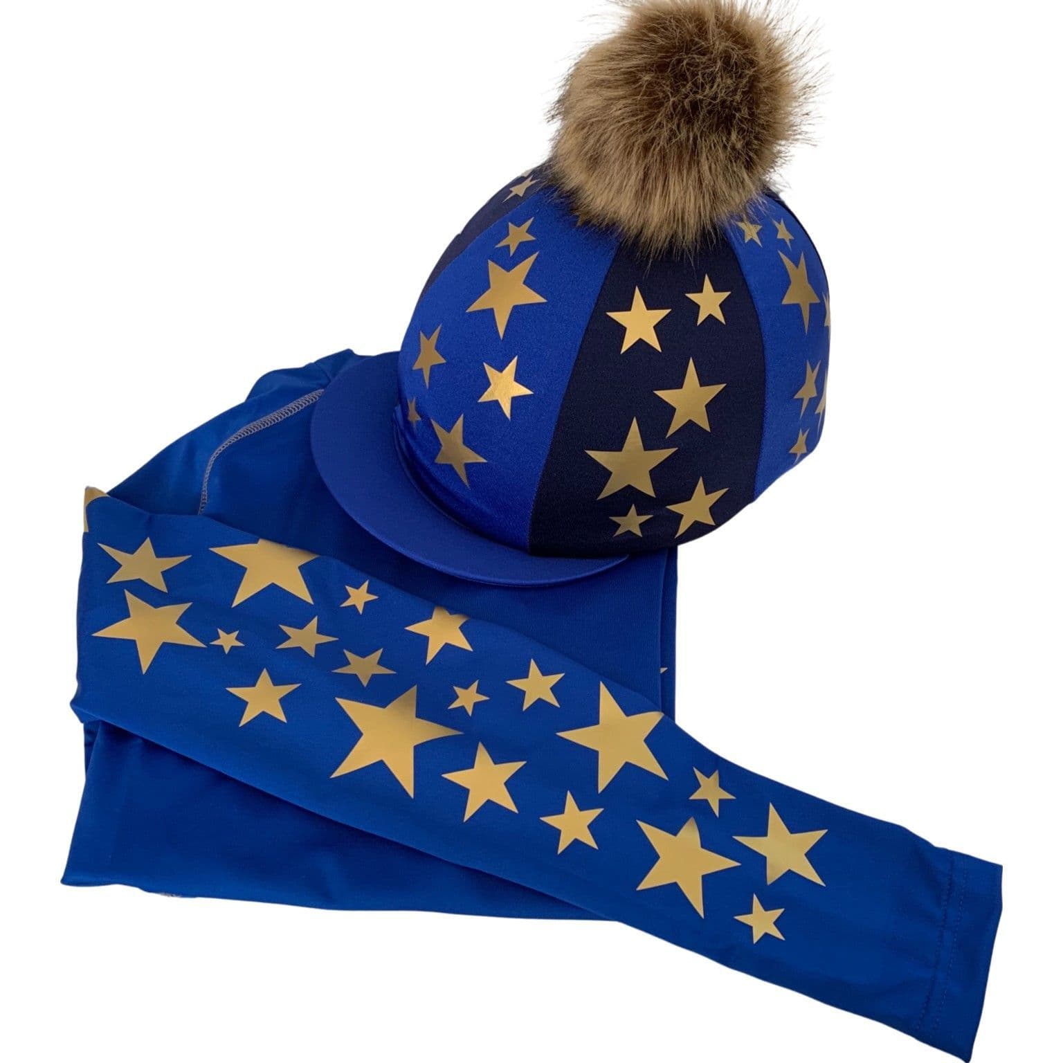 Adult's Royal/Gold Rhino Base Layer & Hat Silk