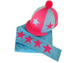 Adult's Sky Blue Base Layer & Quartered Pink/Turq Hat Silk