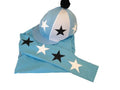 Adult's Sky Blue, White, Navy Base Layer & Hat Silk
