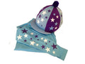Adult's Sky/Purple/White Base Layer & Hat Silk
