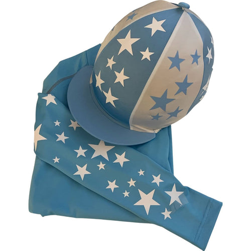 Adult's Sky/White Base Layer & Hat Silk.