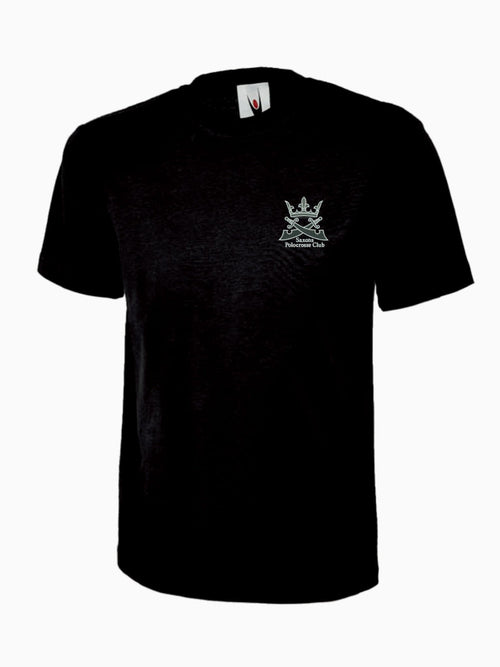 ADULT Saxons Polocrosse Club Black T Shirt.