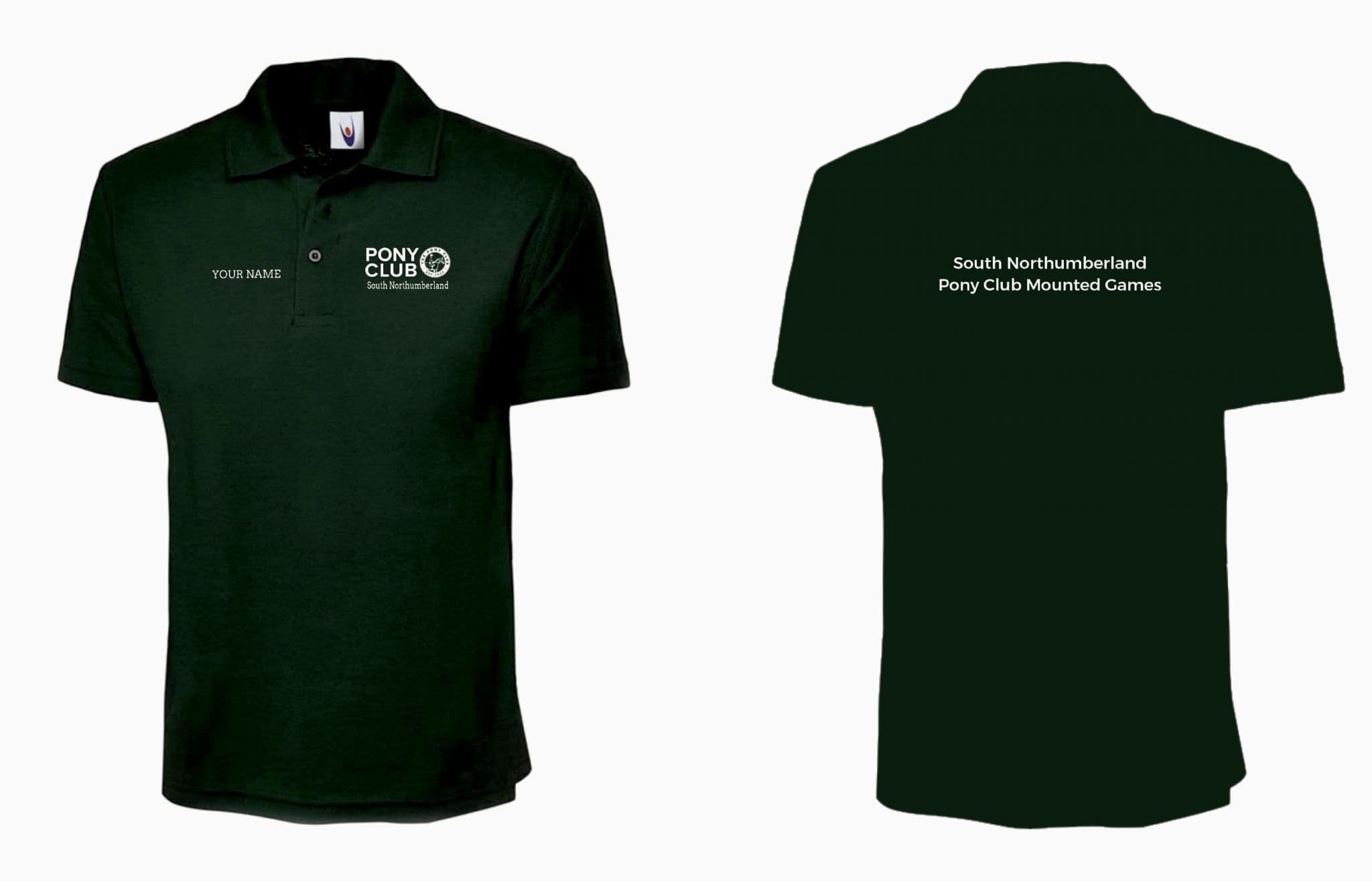 ADULT South Northumberland PC Games Bottle Green Polo Shirt UC101