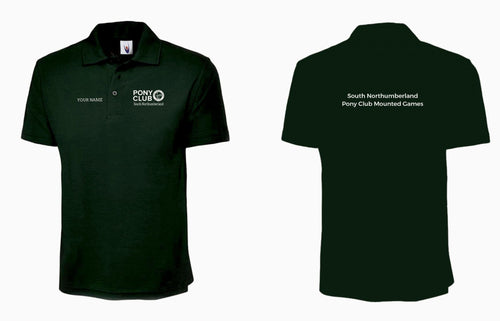 ADULT South Northumberland PC Games Bottle Green Polo Shirt UC101