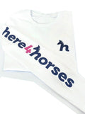 Adult Unisex Long Sleeved Organic Tee Shirt Here4Horses SX750