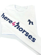 Adult Unisex Long Sleeved Organic Tee Shirt Here4Horses SX750