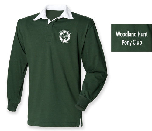 ADULT Woodland Hunt Bottle Green Long Sleeved Rugby Shirt
