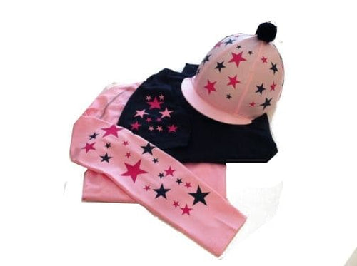 Adults Baby Pink/Navy Base Layer, polo and silk.