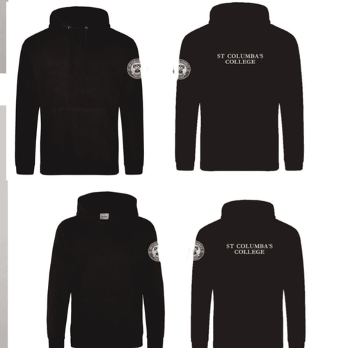 Adults Black St Columbas College NSEA Hoodie JH101