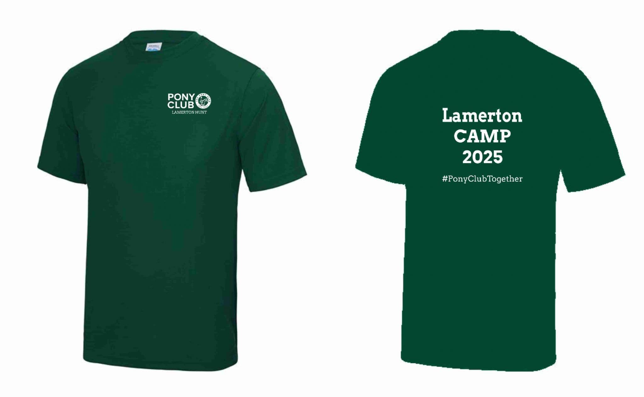 Adults Bottle Lamerton Pony Club "Cool" Camp 2025 T Shirts JC001