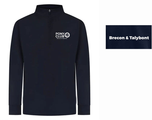 Adults Brecon & Talybont Navy Quarter Zip Tracksuit top LV874