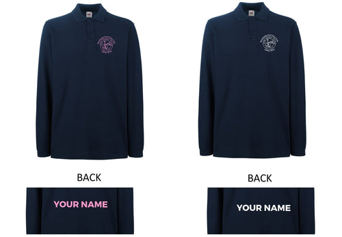 Adults Brocklesby Hunt Long Sleeve Navy Polo