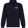 Adults Burghley PC CAMP Navy Quarter Zip Tracksuit top LV874