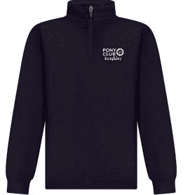 Adults Burghley PC CAMP Navy Quarter Zip Tracksuit top LV874