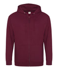 Adults Burgundy Red Piece Equestrian Stables Full Zip Hoodie