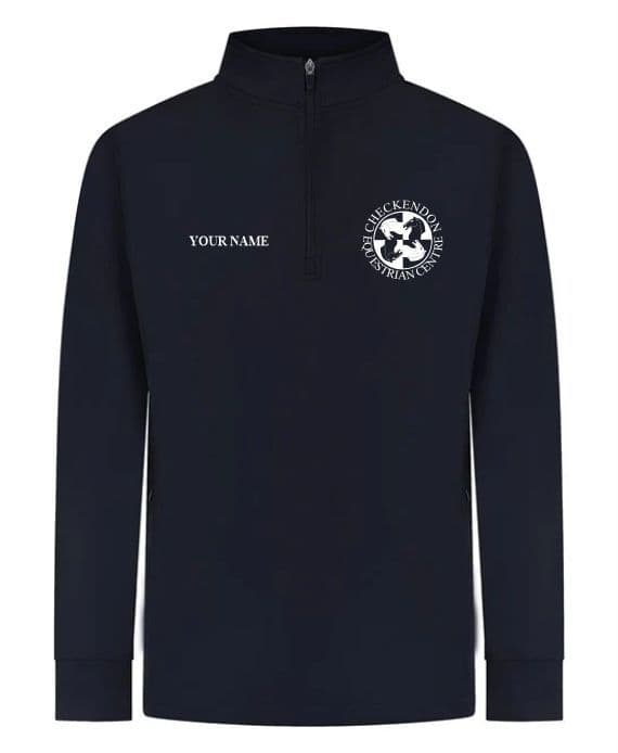ADULTS Checkendon Navy ¼ Zip Top – LV874