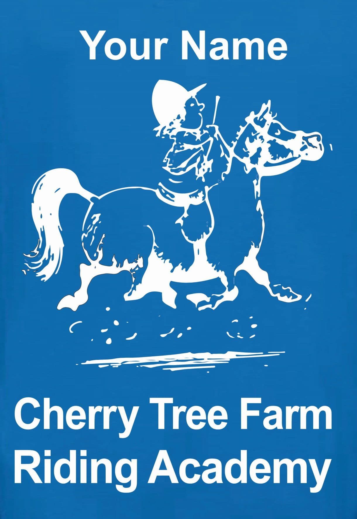 Adults Cherry Tree Farm Riding Academy Royal Hoodie JH001