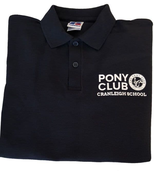 Adults Cranleigh School Navy Polo Shirt J539M.