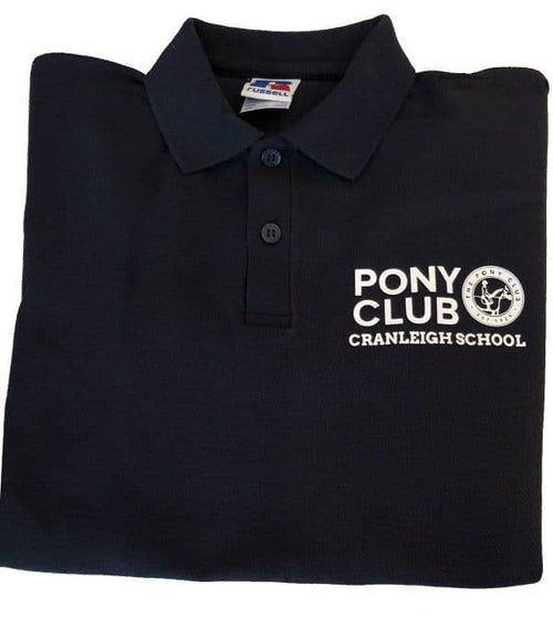 Adults Cranleigh School Navy Polo Shirt J539M.