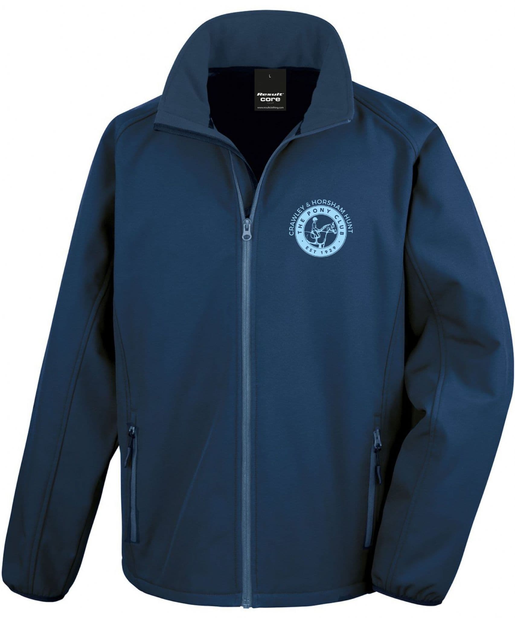 Adults Crawley & Horsham Hunt PC Navy Softshell Jacket – R231M