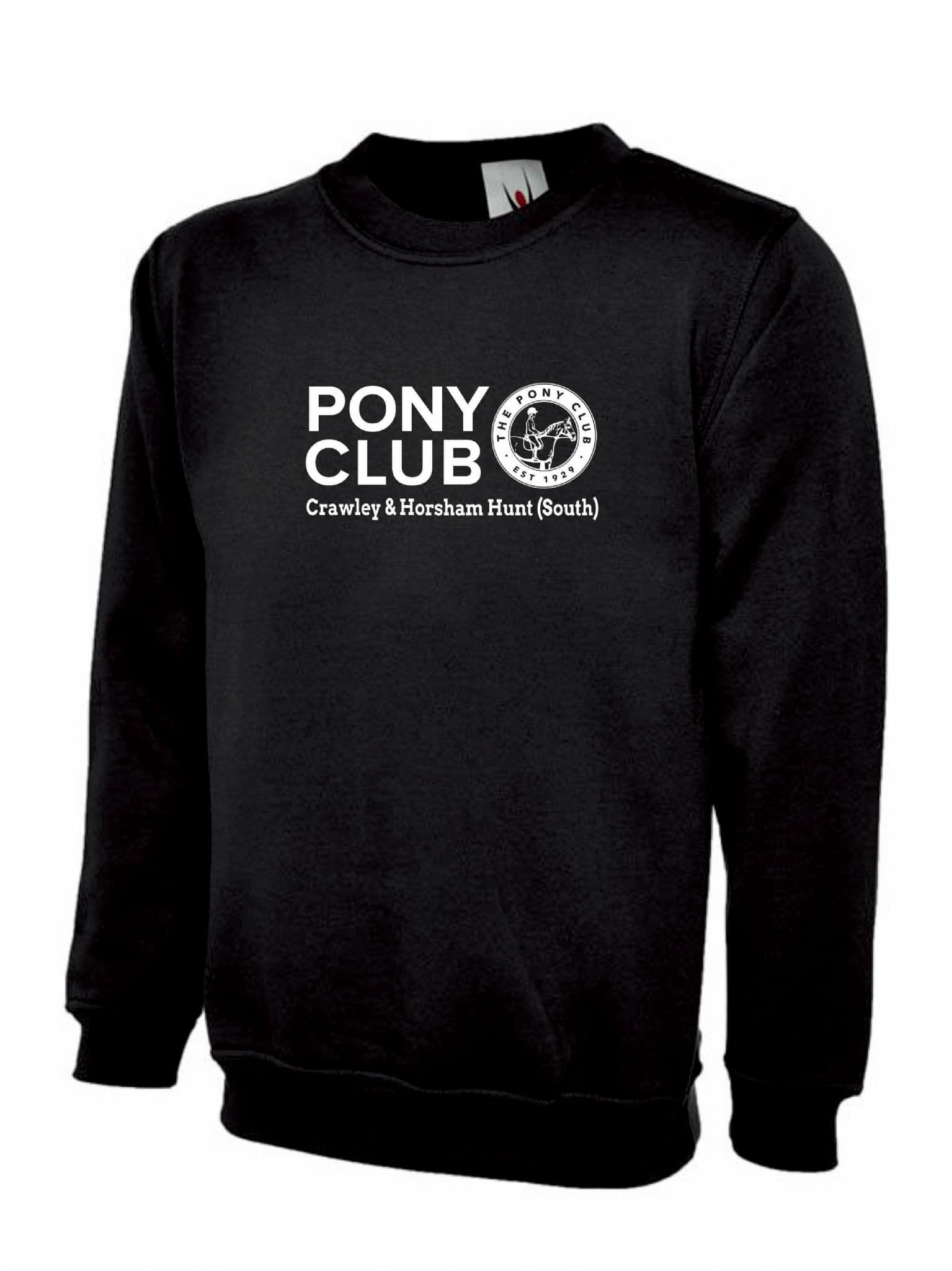 Adults Crawley & Horsham Hunt South Branch. Black Sweatshirt UX3